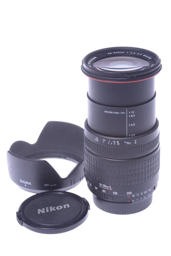 SIGMA NIKON AF 28-200MM 3.5-5.6 MACRO HYPERZOOM ASPHERI. IF D LENS 35MM CAMERA