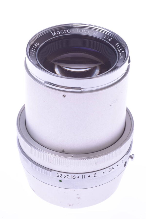 TOPCOR 135MM 13.5CM F/4 MACRO-TOPCOR TOPCON MOUNT BELLOWS LENS 35mm SLR CAMERA