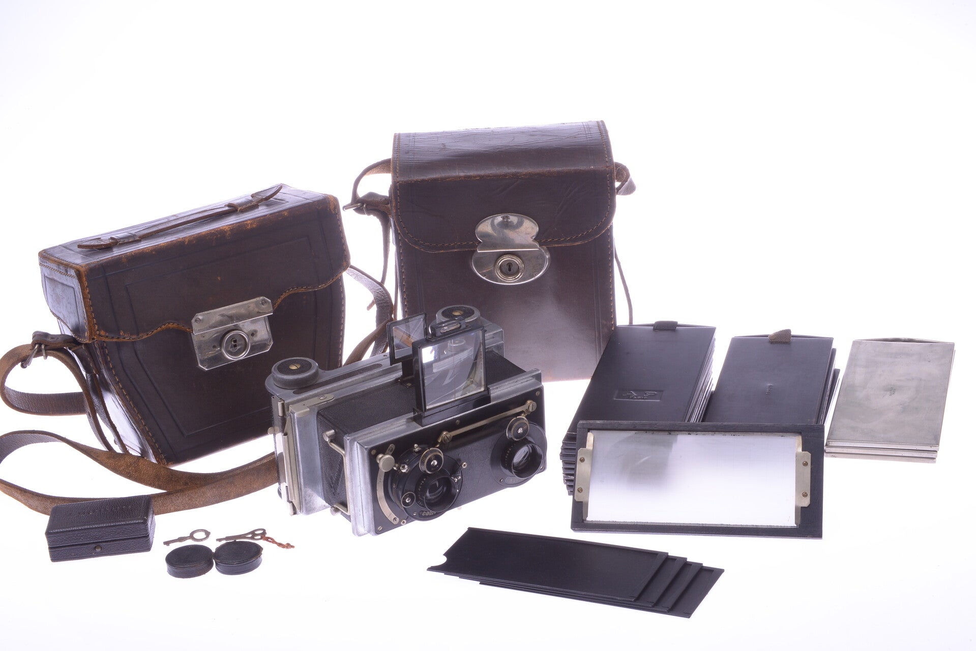 LEULLIER SUMMUM 6X13CM STEREO CAMERA 120 ROLL FILM BACK BOYER SAPHIR LENSES