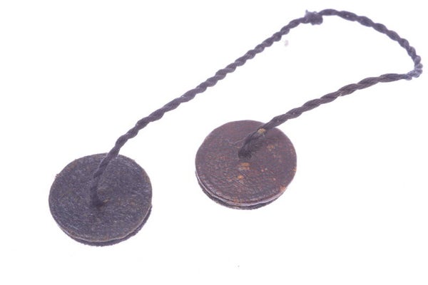 ANTIQUE LEATHER, FELT STEREO LENS CAPS FELT 29.5MM IN DIAMETER    69-2