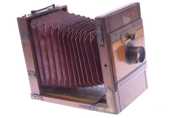 DARLOT BRASS SHUTTER LENS 13X18CM ON GLASS PLATE CAMERA ANTIQUE *READ*