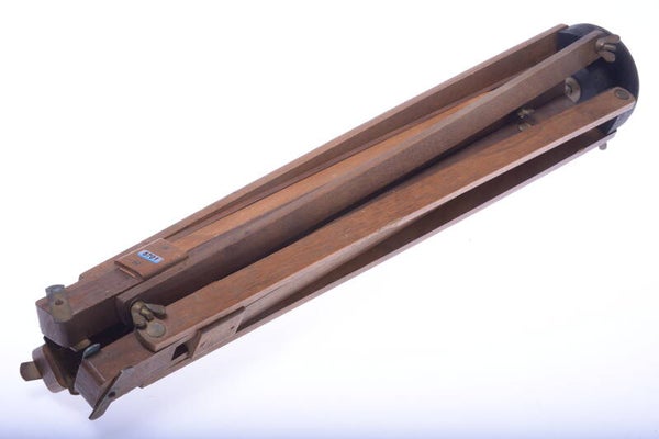 ANTIQUE WOOD TRIPOD 130CM, 51.18" GLASS PLATE 9x12CM LARGE FORMAT FIELD CAMERA