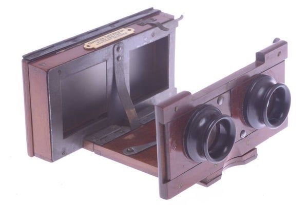 JULES RICHARD VERASCOPE PLIANT, FOLDABLE STEREOSCOPE 3D STEREO VIEWER 45X107MM