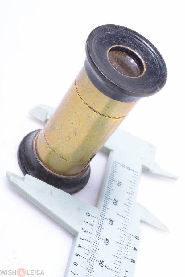 MICROSCOPE FRENCH SMALL C. 1910 BRASS HAND, POCKET BOTANICAL MAGNIFIER