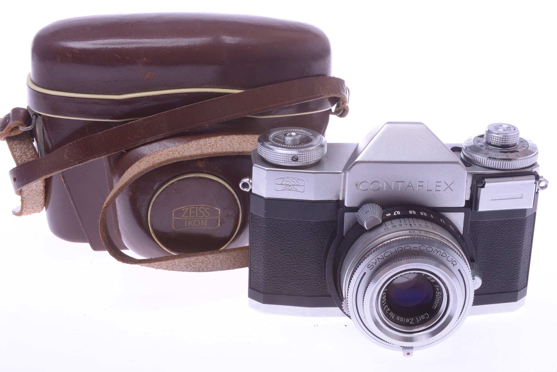 ZEISS CONTAFLEX II 862/24 35MM CAMERA W/ TESSAR 50MM 2.8 LENS + CASE  *READ*