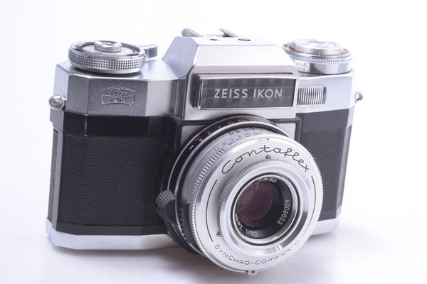 ZEISS CONTAFLEX SUPER NEW STYLE 35MM SLR CAMERA TESSAR 50MM 2.8 LENS