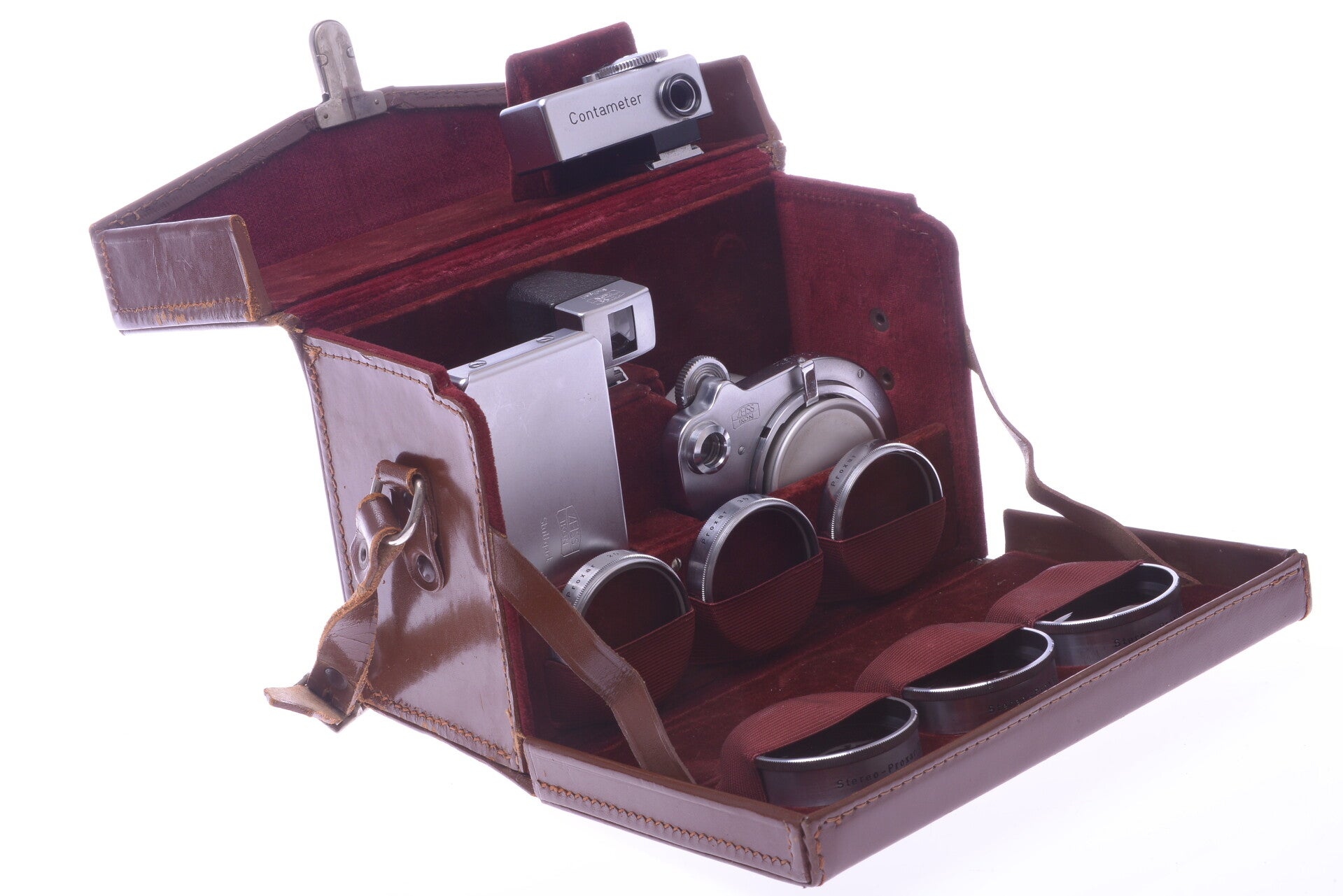 ZEISS STEREOTAR C 35MM 3.5 STEREO 3D LENS SET MINTY* CONTAX RF CAMERA COMPLETE