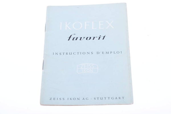ZEISS IKOFLEX FAVORIT 887/16 CAMERA ORIGINAL INSTRUCTIONS MANUAL FRENCH 127-1