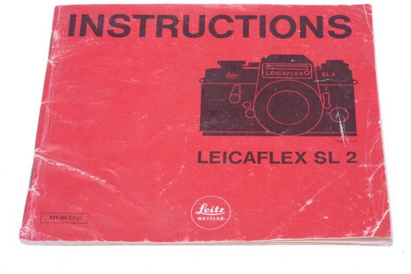 LEICA LEICAFLEX SL 2 CAMERA ORIGINAL INSTRUCTIONS MANUAL ENGLISH 127-2