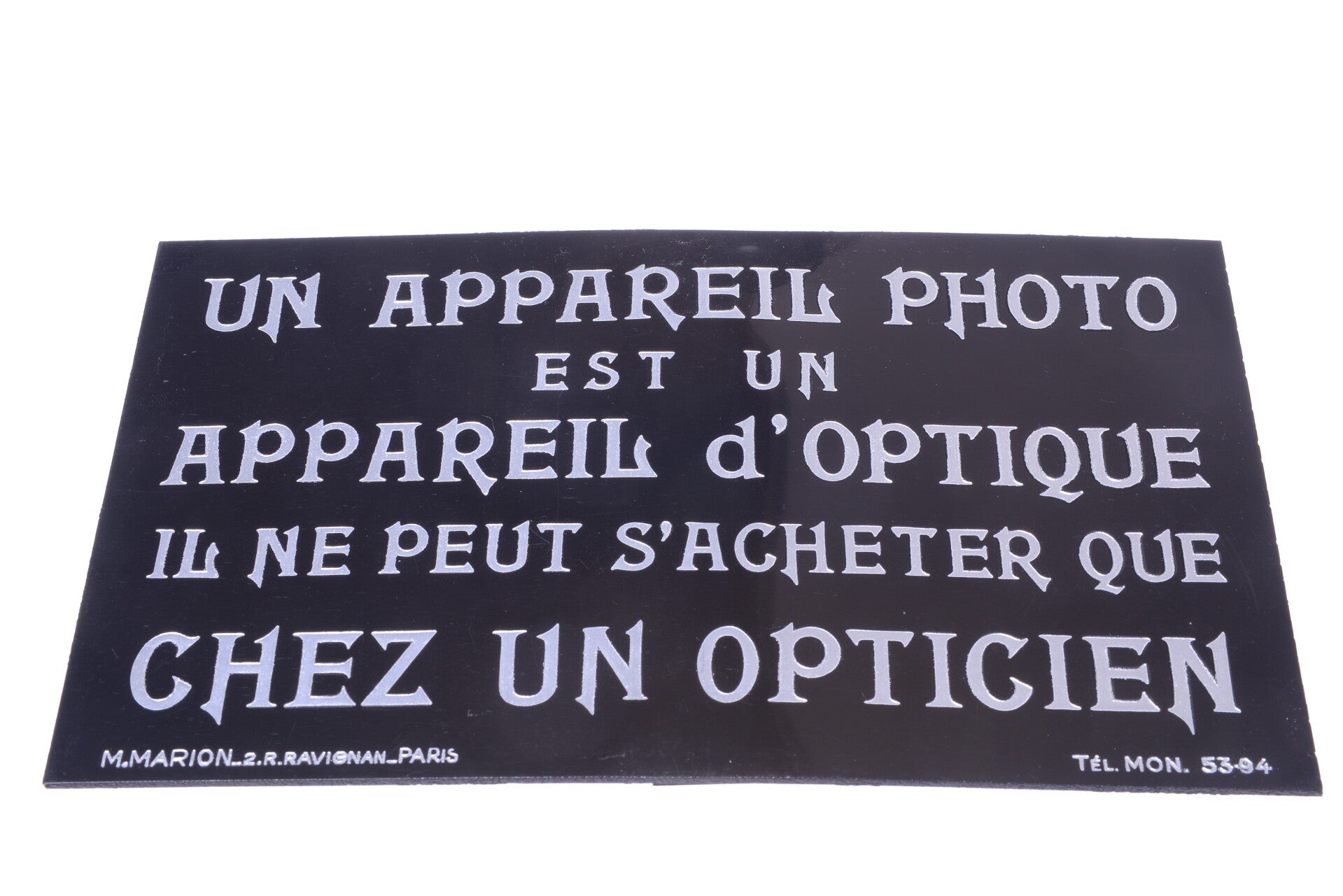 ANTIQUE SHOP WINDOW ADVERTISEMENT *BAKELITE* OPTICIAN CAMERA OPTICAL DEVICES