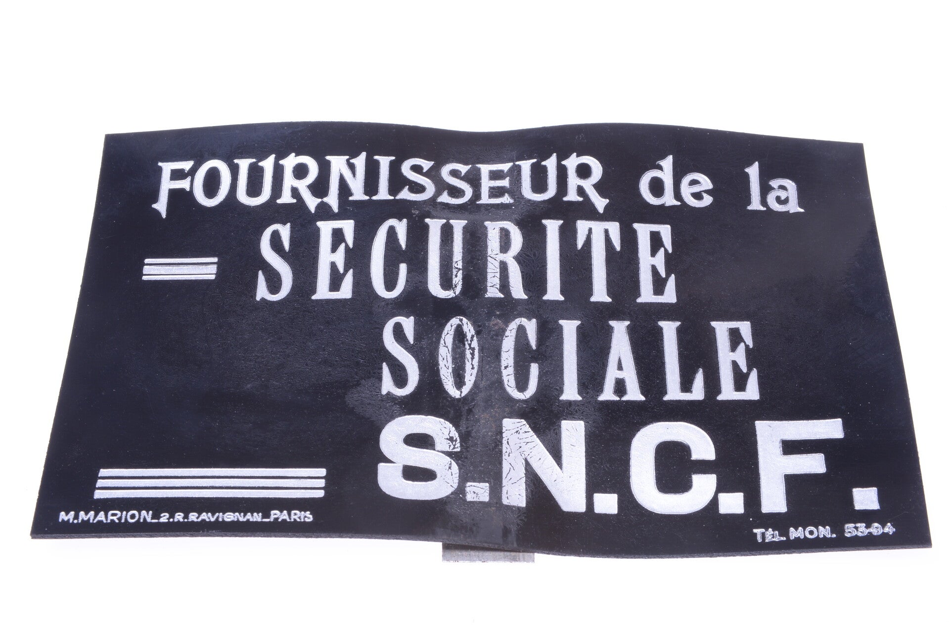 ANTIQUE SHOP WINDOW ADVERTISEMENT BAKELITE? (SOCIAL SECURITY PROVIDER...)