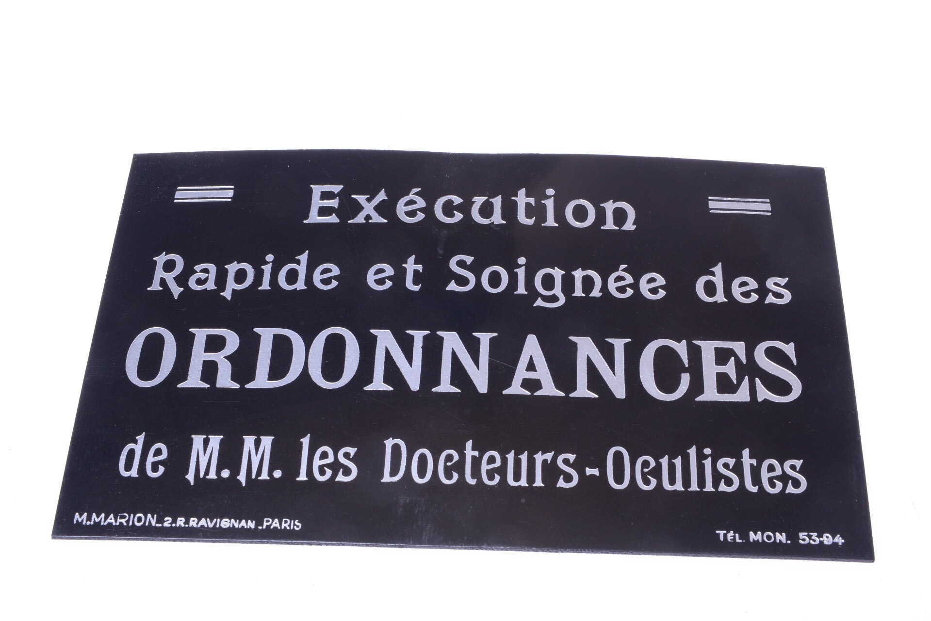 ANTIQUE SHOP WINDOW ADVERTISEMENT *EXECUTION PRESCRIPTIONS DOCTORS-OPTOMETRIST