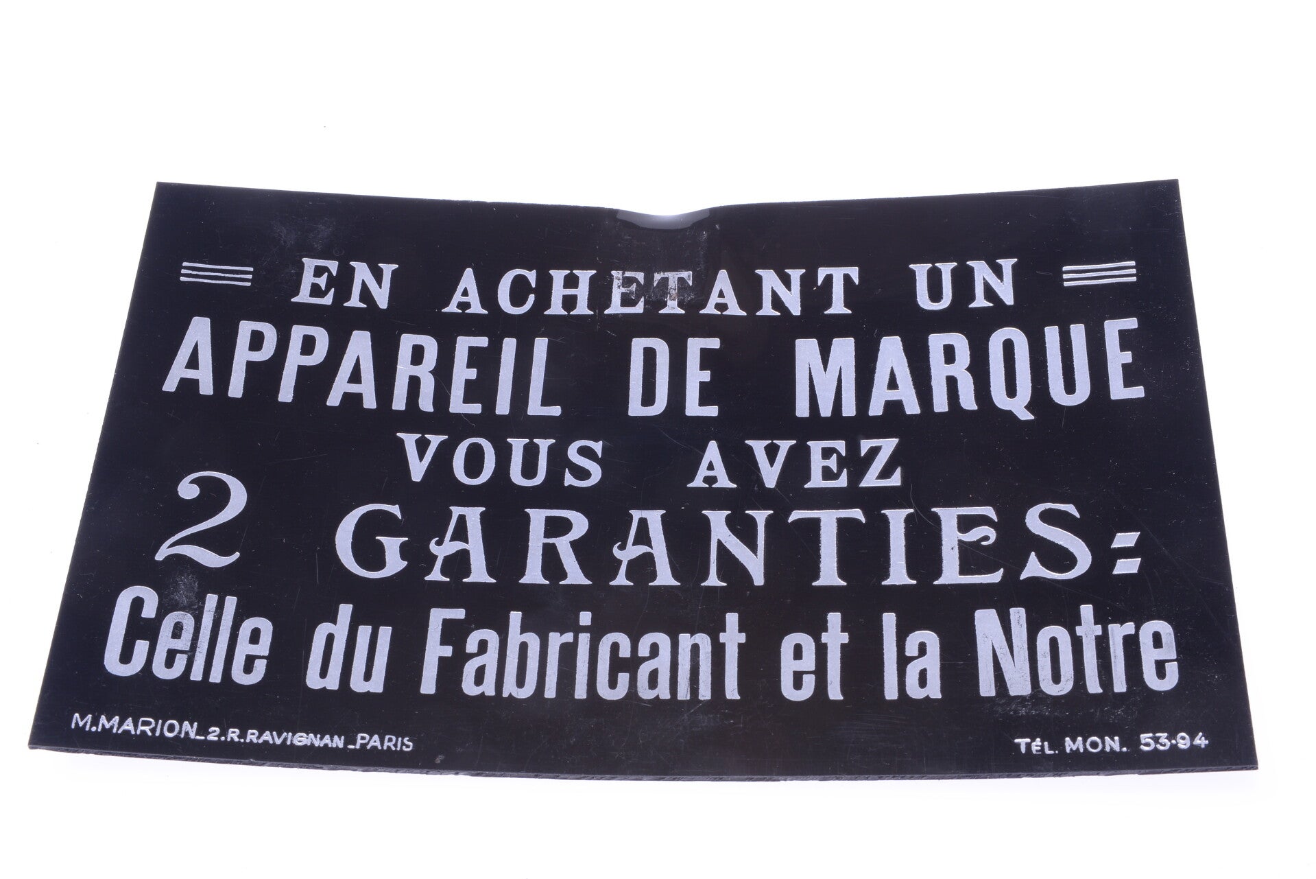 ANTIQUE SHOP WINDOW OPTOMETRIST ADVERTISEMENT(SHOP & MANUFACTURER GUARENTEES.)