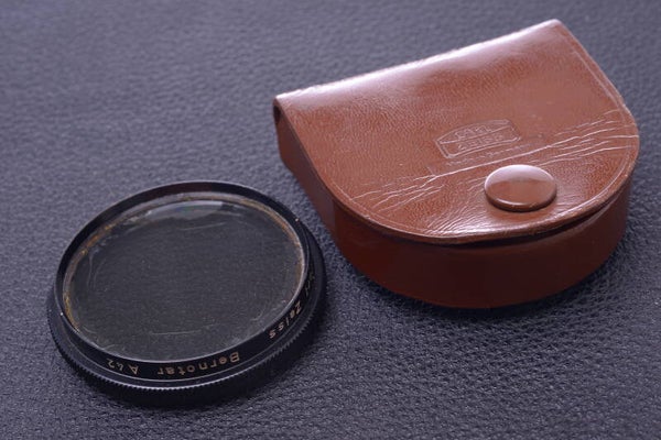 ZEISS BERNOTAR A42, 43MM POLARIZING FILTER LENS OR CAMERA PUSH ON W/ CASE 40