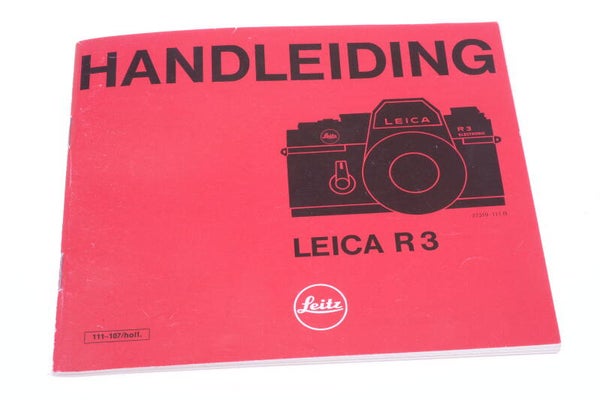 LEICA R3 ELECTRONIC 35MM CAMERA ORIGINAL INSTRUCTIONS MANUAL   DUTCH     127-2
