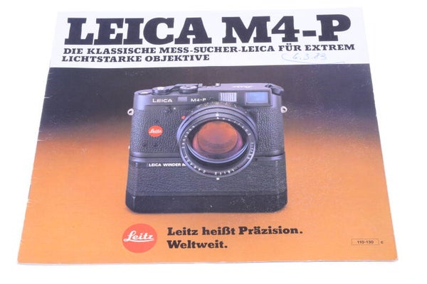 LEICA M4-P CAMERA & LENSES ORIGINAL PRODUCT GUIDE BROCHURE GERMAN   160