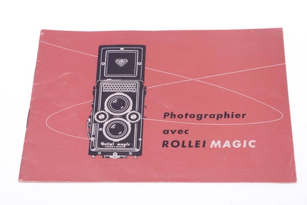 ROLLEI, ROLLEIFLEX MAGIC TLR CAMERA ORIGINAL INSTRUCTIONS MANUAL FRENCH 129-1
