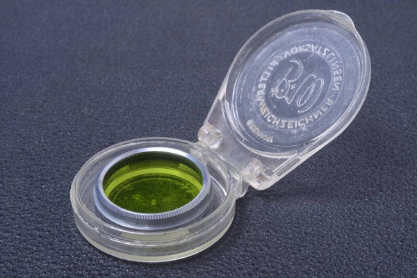 B & W? SCHNEIDER GREEN 27MM FILTER GENUINE LENS OR CAMERA PUSH W/ KEEPER 32-1