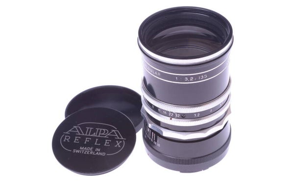 ALPA OLD DELFT 135MM 3.2 ALGULAR BAYONET MOUNT *MINT* LENS RF CAMERA W/ CAPS