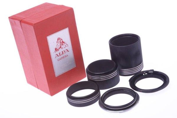ALPA REFLEX MACRO EXTENSION TUBES SET TUBAN A & B AND 6, 12, 24 & 48MM *MINT*
