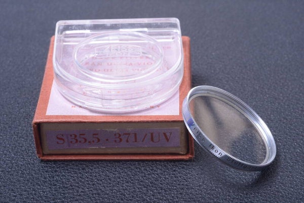 ZEISS UV 35.5MM 371 FILTER GENUINE LENS OR CAMERA SCREW IN W/ KEEPER 34-1