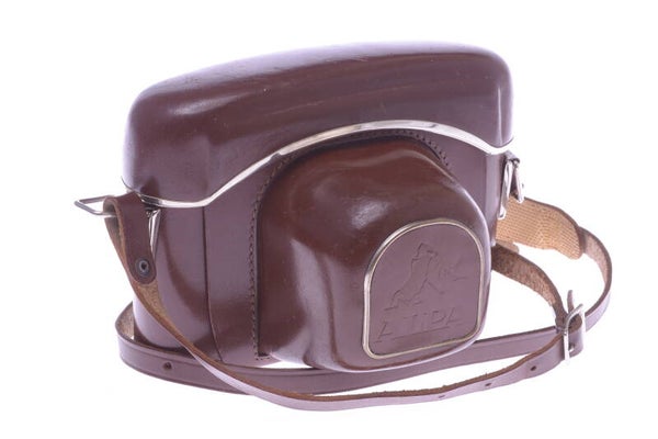 ALPA ALNEA ORIGINAL CAMERA LEATHER HARD CASE 28MM, 50MM LENS ATTACHED