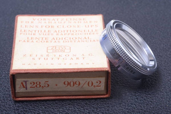 ZEISS PROXAR 0.2 28.5MM 909 CLOSE-UP FILTER GENUINE LENS PUSH ON W/ BOX 34-3