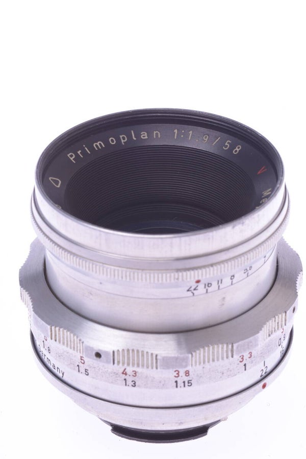 MEYER 58MM 1.9 PRIMOPLAN RED V EXAKTA, EXA, TOPCON MOUNT LENS 35MM CAMERA
