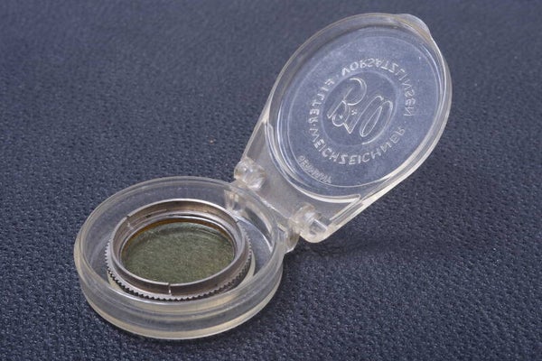 UNBRANDED YELLOW 25MM FILTER LENS OR CAMERA PUSH ON W/ KEEPER 35-2