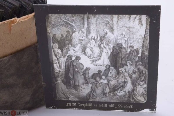 MAGIC LANTERN PROJECTION, PROJECTOR SLIDE GUSTAVE DORE BIBLE PICTURE GLASS 25