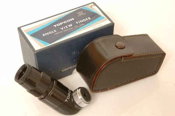 TOPCON, BESELER RIGHT ANGLE FINDER *RARE & MINT* CLOSE-UP MACRO W/ BOX & CASE