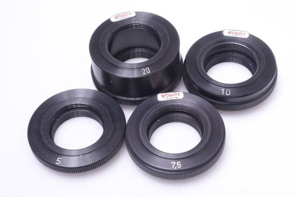 ROBOT CAMERA EXTENSION RING, TUBE SET 5, 7.5, 10, 20MM MACRO CLOSE-UP ORIGINAL