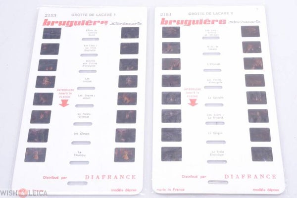BRUGUIERE STEREOCARTE 3D STEREO PICTURES DIAFRANCE CAVES GROTTO DE LACAVE 1, 2
