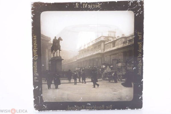 MAGIC LANTERN SLIDE OF BANK OF ENGLAND PICTURE GLASS PROJECTION, PROJECTOR 3