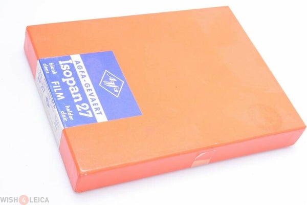 AGFA GEVAERT ISOPAN 27 400 ASA UNUSED SEALED CUT FILM 12X16.5CM FEB. 1070*