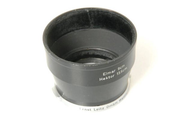 LEICA M, SM HOOD, SUN SHADE EARLY ORIGINAL 90MM ELMAR, 135MM HEKTOR. 'IUFOO'