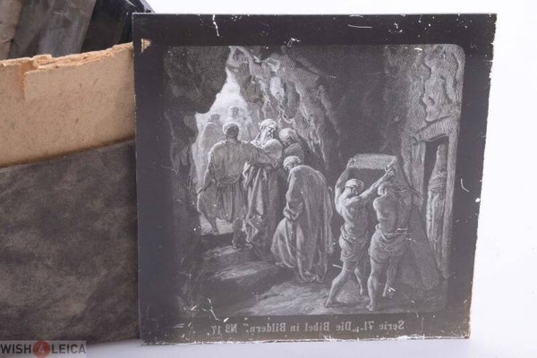 MAGIC LANTERN PROJECTION SLIDE GUSTAVE DORE BIBLE PICTURE GLASS 40