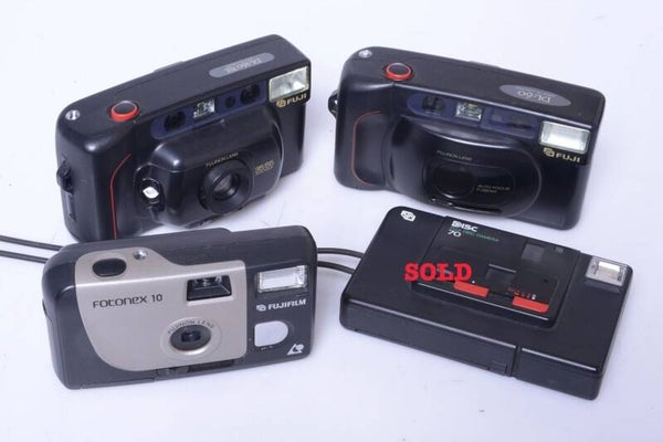 FUJI DL160 TELE, FUJIFILM DL60 & FUJI FOTONEX 10. 3 COMPACT 35MM CAMERA