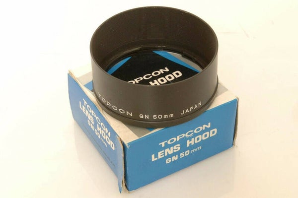TOPCON, TOPCOR GN 50MM 1.4 HOOD, SHADE •NEW OLD STOCK IN MAKERS BOX