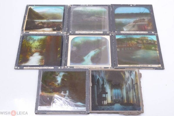 MAGIC LANTERN PROJECTION GLASS SLIDE 7 COLOR PICTURES GERMANY HARZ HELGOLAND 2