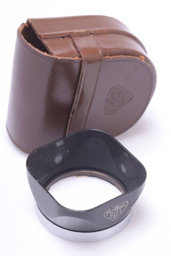 ROLLEI, ROLLEIFLEX TLR METAL HOOD, SUN SHADE BAYONET 1, R-I *ORIGINAL* W/ CASE