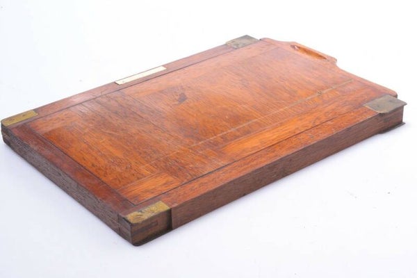 FRENCH ANTIQUE WOOD 18X25CM W/ ONE 10X15CM FRAMES GLASS DRY PLATE HOLDER