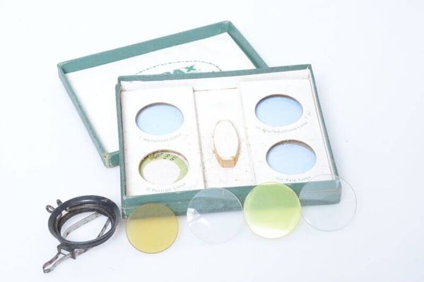 VERAX LENSES, FILTERS 1930's. ENSIGN ERNEMANN ZEISS ICA IHAGEE HOUGHTON ETC Objectgegevens
