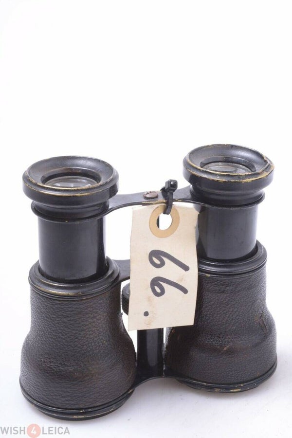 BINOCULARS DOUBLE TELESCOPE GERMAN FRENCH ENGLISH? NICE ANTIQUE MEDIUM SIZE
