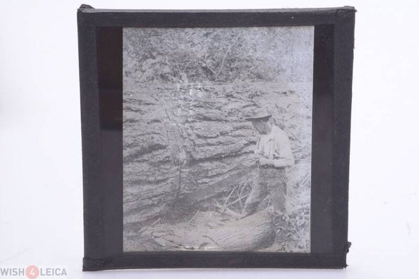 MAGIC LANTERN PROJECTION PROJECTOR PICTURE SLIDE LUMBER JACK HUGE OAK GLASS 4