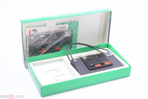 FUJI DISC TYPE 70 CAMERA 12.5MM 2.8 LENS IN MAKERS BOX, UNTESTED