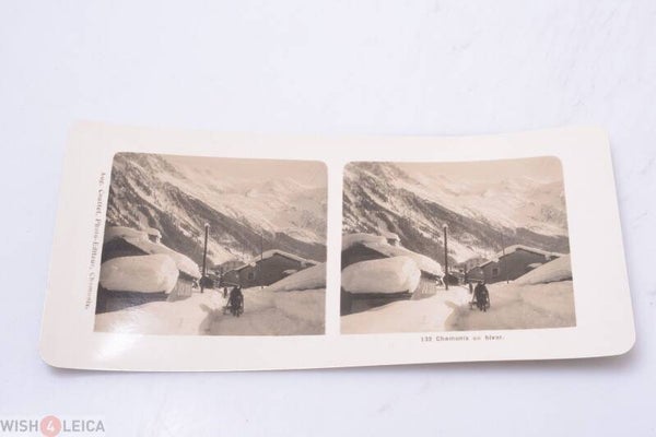 STEREO VIEW, STEREOVIEWS, 3D PICTURES AUG. COUTTET CHAMONIX *RARE* C. 1900