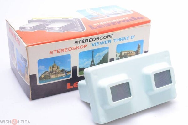 LESTRADE SIMPLEX STEREOSCOPE, STEREOSKOP 3D STEREO VIEWER MINT GREEN BOXED