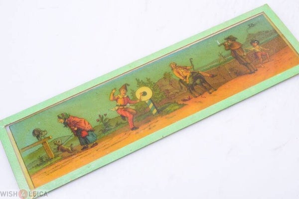 MAGIC LANTERN PROJECTION, PROJECTOR PICTURE SLIDE GLASS ’FUN, THIEF, CLOWN’