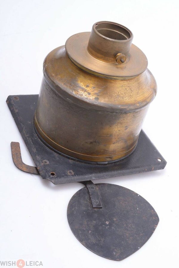 PROJECTOR, PROJECTING BRASS LENS HOLDER LARGE ANTIQUE